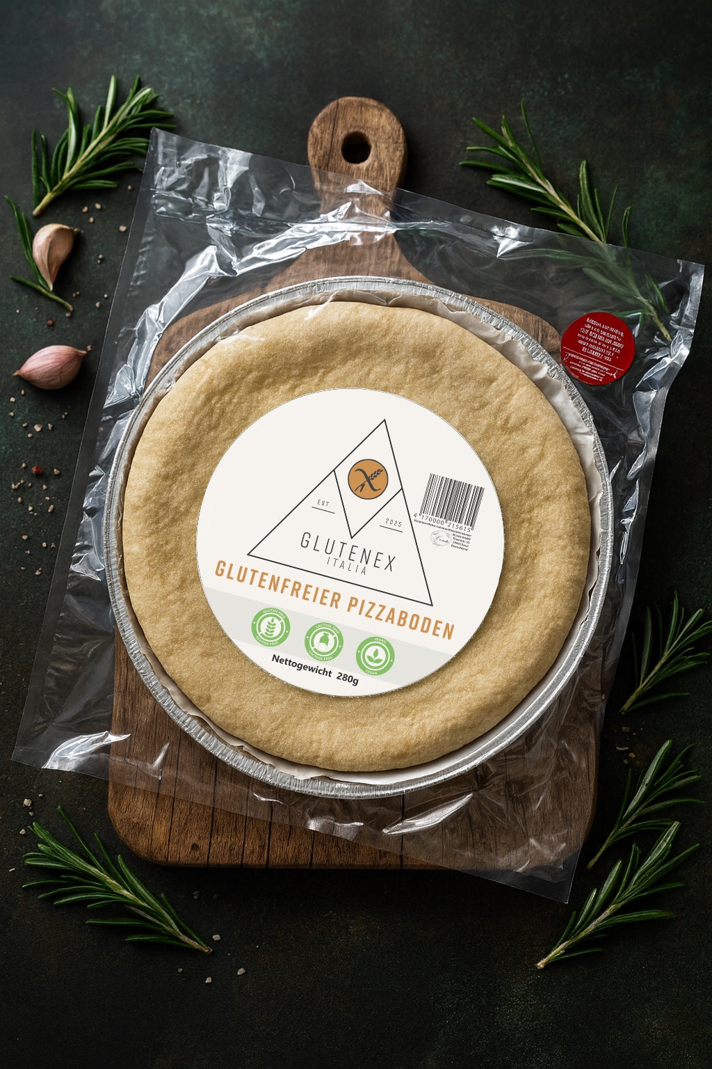 GlutenEx Italia - 16x280g Glutenfreier Pizzaboden(⌀30cm)