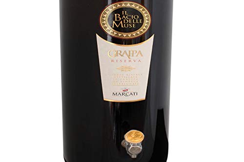 Marcati Grappa Riserva 40% 5 Liter Flasche mit Zapfhahn Gold