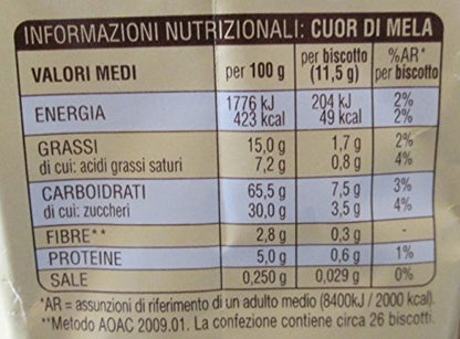 3x Mulino Bianco Kekse Cuor di mela 250g Italien biscuits cookies kuchen brioche